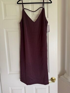 Equipment Plum Slip Midi Dress